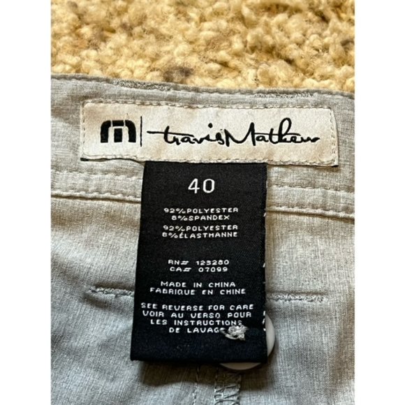 Travis Mathew Men's Light Gray Beck Chino Golf Shorts Size 40 Waist EUC - Picture 3 of 6